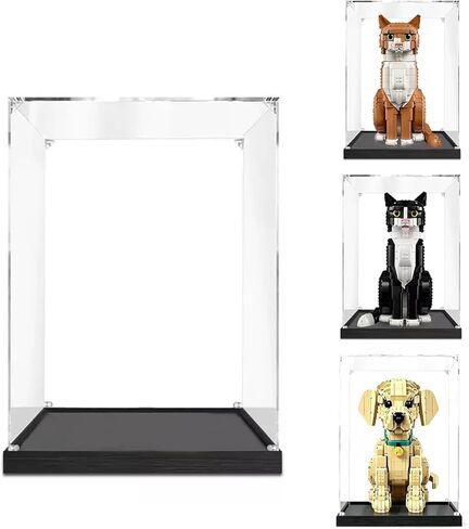 3MM Acrylic Display Case for LEGO 21349 Tuxedo Cat & 21376 Orange Cat Display Box,Dustproof Clear Display Case Compatible with Lego 21349 &21376 (Not Include The Model) in Saudi Arabia