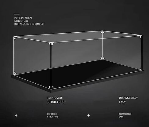 3MM Acrylic Display Case for LEGO 21349 Tuxedo Cat & 21376 Orange Cat Display Box,Dustproof Clear Display Case Compatible with Lego 21349 &21376 (Not Include The Model) in Saudi Arabia