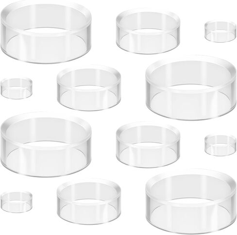 Clear Acrylic Sphere Holder Set, 12 Pieces Sphere Display Stand, Small Plastic Display Stands, 3 Sizes for Displaying Spheres, Eggs, Collectibles in Saudi Arabia