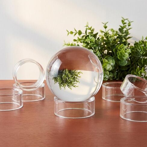 Clear Acrylic Sphere Holder Set, 12 Pieces Sphere Display Stand, Small Plastic Display Stands, 3 Sizes for Displaying Spheres, Eggs, Collectibles in Saudi Arabia
