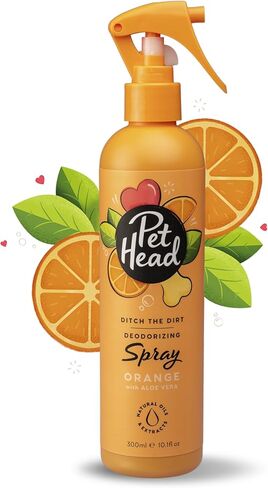 Pet Head Ditch The Dirt Dog Conditioner | Orange Scent | Deodorizing Conditioner for Smelly Dogs | Deep Cleans and Removes Odors | Vegan | Gentle Formula for Puppies | Made in USA | 8.4 fl. oz. in Kuwait