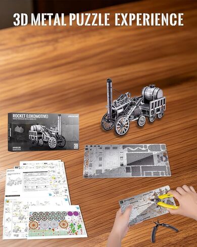 بيسكول 3D الألغاز المعدنية محرك البخار نموذج سيارة عدة للبالغين صاروخ قاطرة نموذج معدني، وقت الأسرة، ديكور المنزل أفضل الهدايا in Kuwait