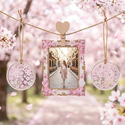 ملصقات ثلاثية الأبعاد من Cherry Blossom، ملصق هاتف من الراتنج الوردي المزخرف، شارات زهرية صغيرة لطيفة لهاتف الكمبيوتر المحمول الخاص بسجلات القصاصات، ملصقات منتفخة للحرف اليدوية والهدايا - ورقة واحدة in Kuwait