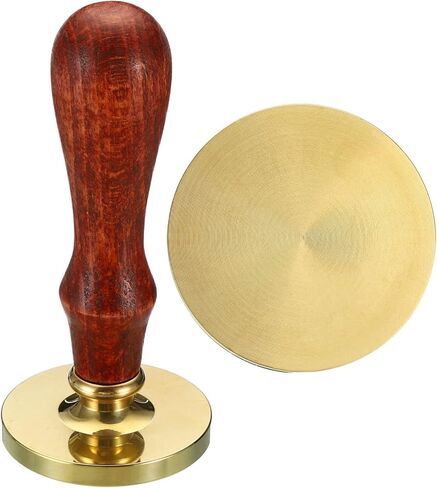 40mm Round Blank Wax Seal Stamp, Removable Brass Head Without Carving Wooden Handle Retro for Envelope Invitation Wine Packing Gift Wrapping in Saudi Arabia