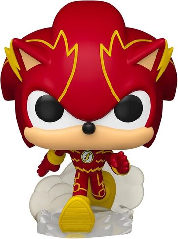 فانكو بوب! الأبطال: JLA & Sonic - Sonic as the Flash - Sonic + DC Comics - شخصية فينيل قابلة للتجميع - فكرة هدية - بضائع رسمية - ألعاب للأطفال والكبار - محبي DC Comics in Kuwait