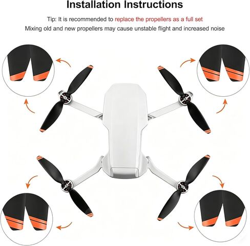16 قطعة من المراوح مع مفك براغي مغناطيسي لـ DJI Mini 4K/ 2/2 SE، شفرات احتياطية بديلة منخفضة الضوضاء، لملحقات طائرات Mavic Mini 4K/ Mini 2/ Mini 2 SE بدون طيار in Kuwait