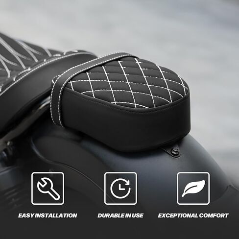 Passenger Seat for Honda Rebel 300/500 2017-2025 Thickened Rear Seat Cushion Compatible with CMX300/500 White Stitching Diamond Pattern in Kuwait