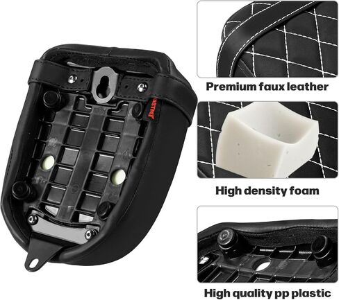 Passenger Seat for Honda Rebel 300/500 2017-2025 Thickened Rear Seat Cushion Compatible with CMX300/500 White Stitching Diamond Pattern in Kuwait