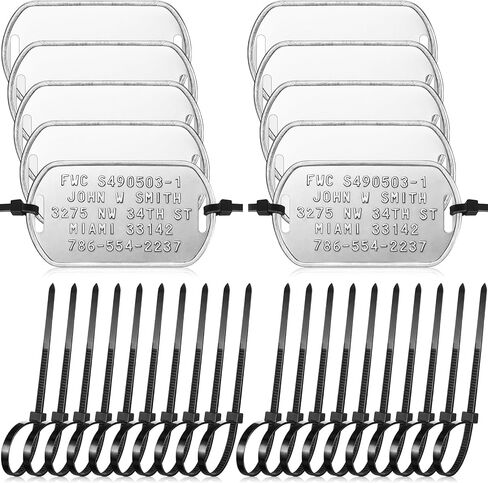 10 Pcs Blank Crab Trap Tags Stone Crab Pot Trap Sign with 100 Zip Ties Stainless Steel Metal Engraving ID Tags Identification Labels for Crabbing Lobster Pot Holder Fishing Accessories in Saudi Arabia