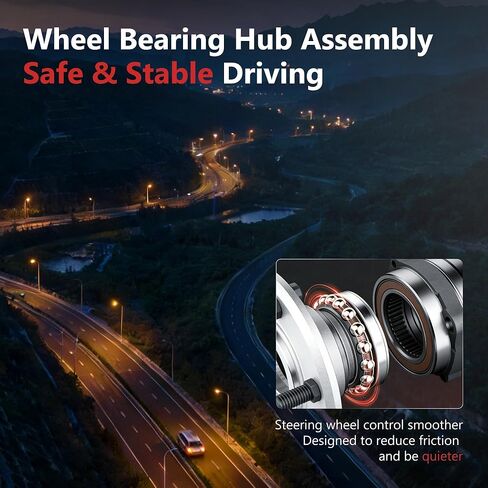 HYR 515040 2PCS Front Wheel Bearing and Hub Assembly Fits 2003-2021 Toyota Tacoma/4Runner/FJ Cruiser, Lexus GX460/GX470, 4WD, 6 Lugs w/ABS in Kuwait
