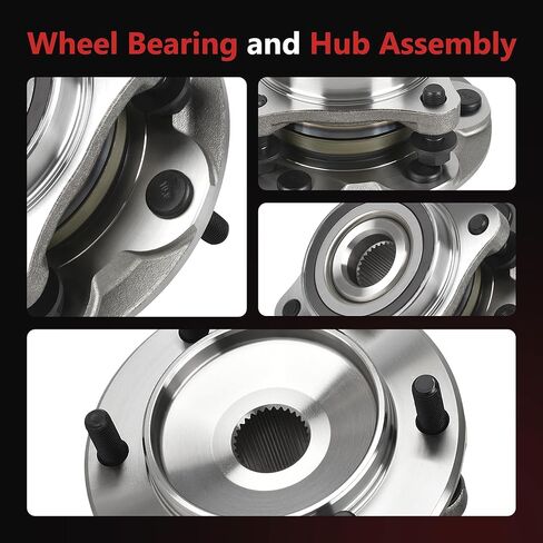 HYR 515040 2PCS Front Wheel Bearing and Hub Assembly Fits 2003-2021 Toyota Tacoma/4Runner/FJ Cruiser, Lexus GX460/GX470, 4WD, 6 Lugs w/ABS in Kuwait