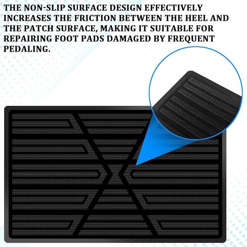 Car Floor Mats Carpet Patch with Screws, Universal Automotive Carpet Patch Repair Kit, Anti-Skid Rubber Car Floor Mat Protector to Repair Torn Mat for Driver Side Gas Pedal Foot Rest (Black) in Saudi Arabia