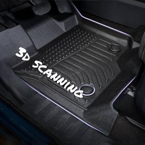 Floor Mats Custom Fit for Ford F150/F-150 Lightning SuperCrew Cab 2015-2024 TPE All Weather Protective Floor Mats,Customized First and Second Row Car Floor Mat Set,Heavy Duty Accessories,Black in Saudi Arabia