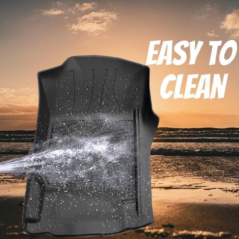 Floor Mats Custom Fit for Ford F150/F-150 Lightning SuperCrew Cab 2015-2024 TPE All Weather Protective Floor Mats,Customized First and Second Row Car Floor Mat Set,Heavy Duty Accessories,Black in Saudi Arabia