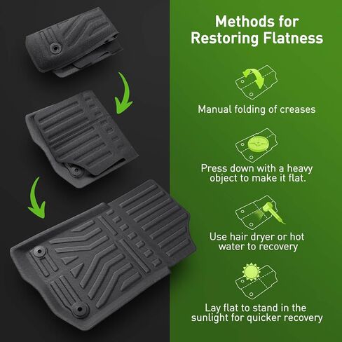 XPE Floor Mats for Jeep Gladiator 2020-2025 2026, All Weather Custom Fit Floor Liners for Jeep Gladiator 2020 2021 2022 2023 2024 2025 Rubber Trunk Mats Accessories in Kuwait