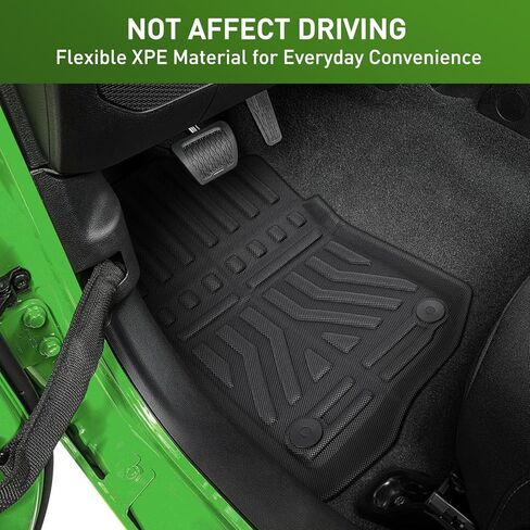 XPE Floor Mats for Jeep Gladiator 2020-2025 2026, All Weather Custom Fit Floor Liners for Jeep Gladiator 2020 2021 2022 2023 2024 2025 Rubber Trunk Mats Accessories in Kuwait