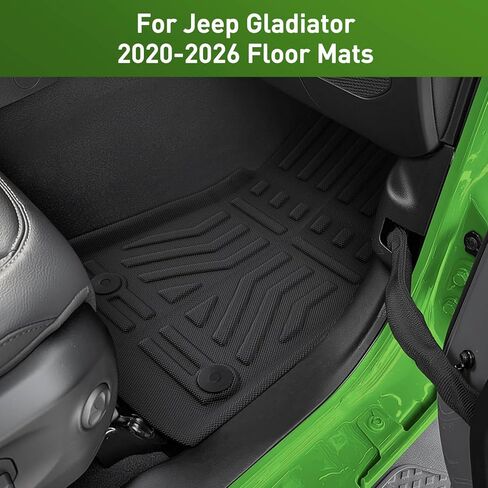 XPE Floor Mats for Jeep Gladiator 2020-2025 2026, All Weather Custom Fit Floor Liners for Jeep Gladiator 2020 2021 2022 2023 2024 2025 Rubber Trunk Mats Accessories in Kuwait