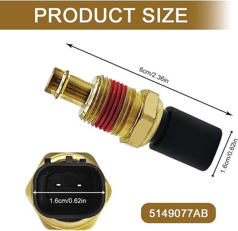 مستشعر درجة حرارة سائل تبريد المحرك، 5149077AB مستشعر درجة حرارة الزيت لدودج أفينجر تشالنجر داكوتا دورانجو رام 1500 2500 3500 جيب شيروكي رانجلر جراند شيروكي كرايسلر 300 تاون آند كانتري in Kuwait