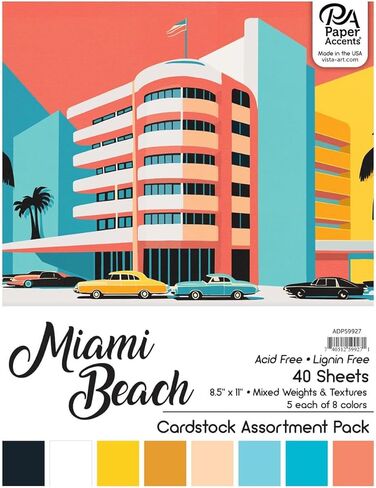 مجموعة متنوعة من ورق Accents Design Paper Accents Cardstock مقاس 8.5 × 11 بوصة 48 ورقة - بطاقات ملونة في ميامي بيتش، مخزون بطاقات، ورق بناء لسكرابوكينغ، DIY، والمشروعات الفنية in Kuwait