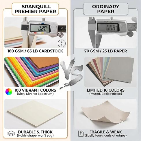 100 Colors Assorted Cardstock Printer Paper 8.5 x 11-100 Sheets Colored Construction Paper, Crafting & Scrapbooking - Thick Card Stock for School, Office & DIY Projects & Party Decorations in Saudi Arabia