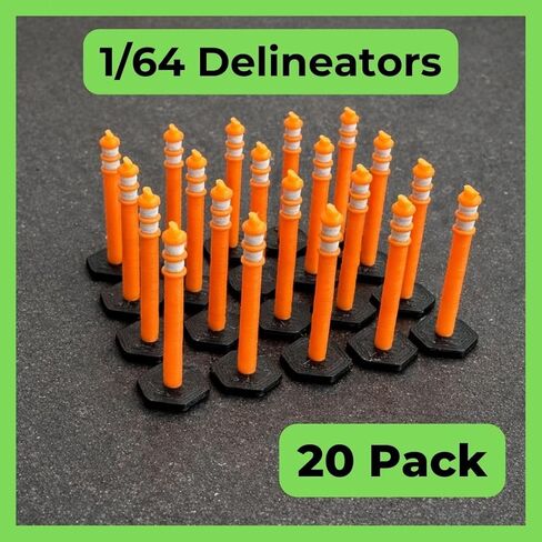 1/64 Scale Traffic Delineator Posts (20 Pack) in Saudi Arabia