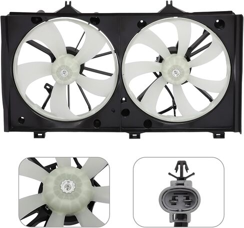 Cooling Fan 2009 for Toyota Camry Base 2.4L 2007-2008 for Toyota Camry CE 2.4L 328270 621388 621900 67400000 Driver Passenger Side/LH RH Cooling Fans Assembly in Kuwait