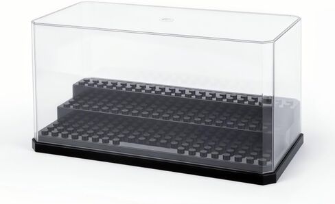 Minifigures Acrylic Display Case, 3-Tier Step Shelf Dustproof Box, Collectible Minifigure Organizer Stand, Compatible with Building Block Minifigures, Action Figures & Small Toys (2Pack in Saudi Arabia
