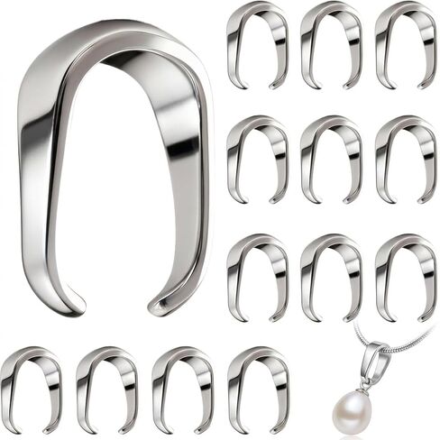 100 Pcs Pinch Clip Bail Clasp Stainless Steel Pendant Charm Connector 0.24 Inch Pendant Clasp Connector Bail Holder for Necklace Earring Jewelry Making Findings Sturdy Necklace Charm Clips in Saudi Arabia