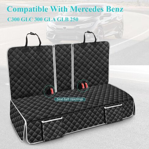 غطاء مقعد السيارة للكلاب متوافق مع ملحقات المقعد الخلفي Mercedes Benz C300 GLC 300 GLA GLB 250 GLE 350 450، أغطية المقعد الخلفي للحيوانات الأليفة ذات الدفع الرباعي المقاومة للماء مع دعم مانع للانزلاق 2000-2026 in Kuwait