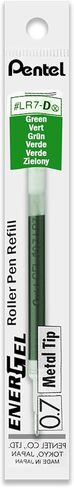Pentel Energel 0.7mm Refill Metal Tip LR7 - BL77/BL57/BL37 Pen Refill - Pack of 6 - Green in Kuwait
