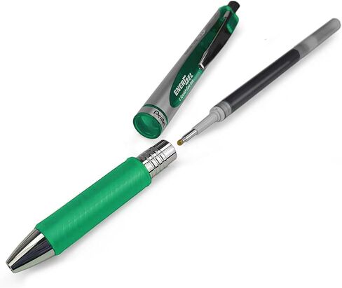 Pentel Energel 0.7mm Refill Metal Tip LR7 - BL77/BL57/BL37 Pen Refill - Pack of 6 - Green in Kuwait