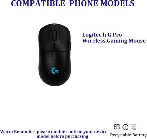 باتايا 533-000151 استبدال بطارية لـ G Pro، Pro Wireless G1، G502، G502 G703 Lightspeed، G PRO X Superlight، M-R0070، M-R0080، 533-000211 533-000208 ماوس الألعاب اللاسلكي in Kuwait