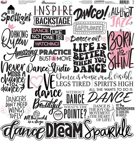 Reminisce Dance Collection 12" x 12" Cardstock Scrapbook Stickers in Kuwait