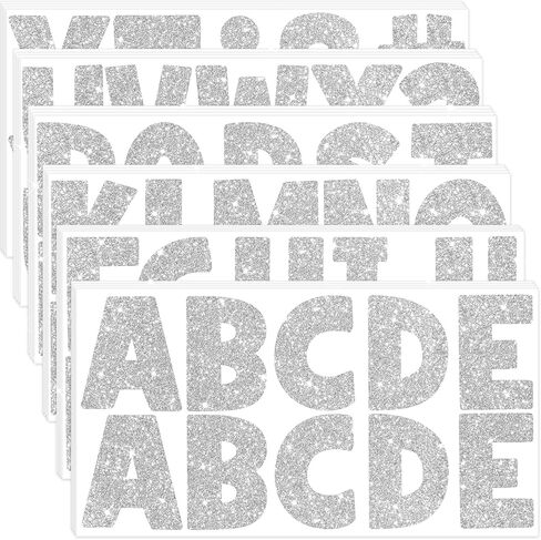 216 Pcs Large Letter Stickers Glitter, 24 Sheets 4 Inch Bulletin Board Letters for Classroom Decor, Self-Adhesive Alphabet Stickers for Poster Board Mailbox DIY Crafts Party Display Home Decor (Gold) in Saudi Arabia