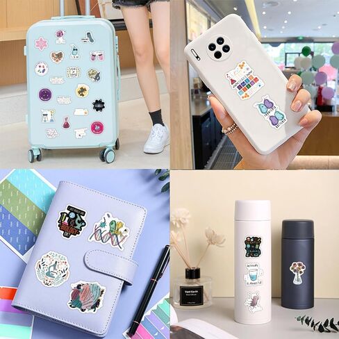 120Pcs Biology Stickers Cartoon Science Aesthetics Vinyl Waterproof Decals for Adults for Birthday Party Supplies Decoration Choice for Helmet Laptop Water Bottle Journaling Scrapbooking in Saudi Arabia