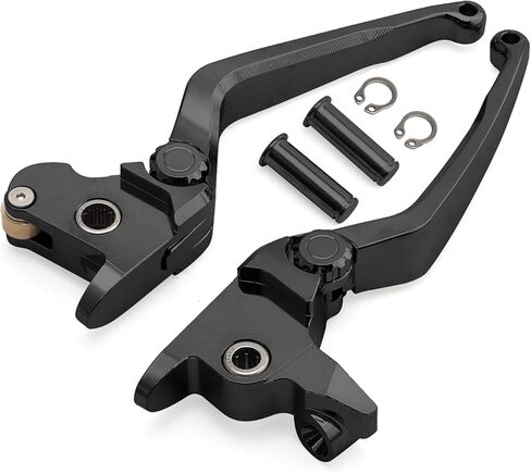 Motorcycle Levers Brake Clutch Handle Lever Adjustable Fit for Harley 2014-2016 Touring Road King Electra Glide Road Glide Street Glide (Long, Chrome) in Saudi Arabia