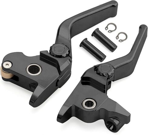 Motorcycle Levers Brake Clutch Handle Lever Adjustable Fit for Harley 2014-2016 Touring Road King Electra Glide Road Glide Street Glide (Long, Chrome) in Saudi Arabia