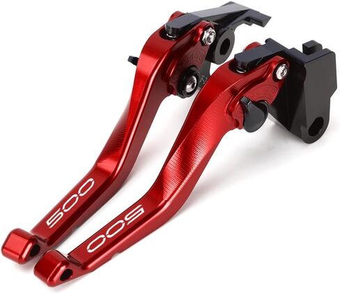 عتلات فرامل قصيرة للدراجة النارية متوافقة مع K.awasaki Z500 ABS/SE 2024 2025 | مقابض الروافع الأمامية الأقصر ملحقات Z 500 (أحمر) in Kuwait