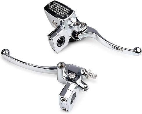 Chrome Motorcycle Brake Master Cylinder & Clutch Lever Kit for Honda Shadow VTX Models, 1" 25mm Handlebar Control Set, 16mm Piston Hydraulic Brake Pump, Left Right Lever Assembly in Saudi Arabia