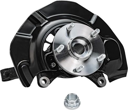 Detroit Axle - FWD Front Steering Knuckle for Toyota 2004-2010 Sienna, Steering Knuckle & Wheel Bearing Hub Assembly 2005 2006 2007 2008 2009 Replacement in Kuwait