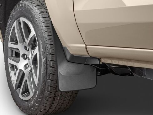 WeatherTech Custom No Drill Splash Guard MudFlaps لسيارة شيفروليه كولورادو، الزوج الأمامي (110170)، أسود in Kuwait