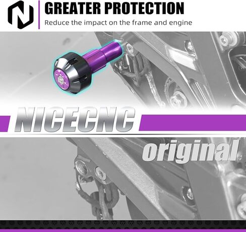NICECNC Motorcycle Frame Sliders Crash Protector & Frame Guards Compatible with Surron Light Bee X/S/L1E & Segway X160/X260 See Fitment, Purple, POM Aluminum Alloy in Kuwait