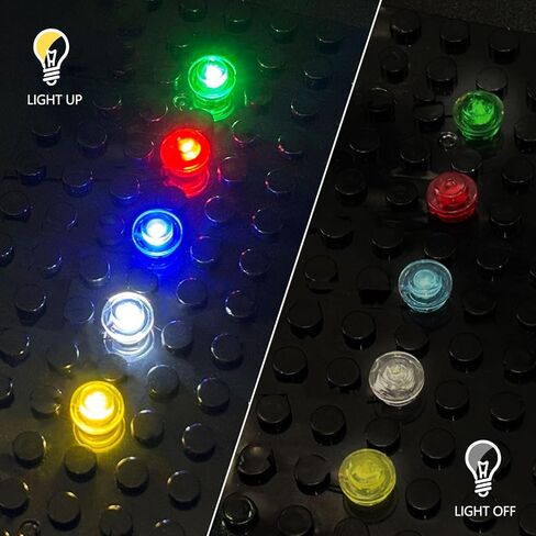 10 PCS LED Dot Lighting Kit for Lego Building Blocks - USB Powered DIY LED Light Accessories, Compatible with Lego Models (Blue) in Kuwait