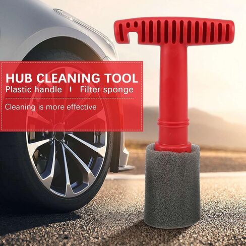 Car Wash Embedded Tire Screw Brush Lug Nut Wheel Cleaning Tools with 3 Extra Sponges in Saudi Arabia