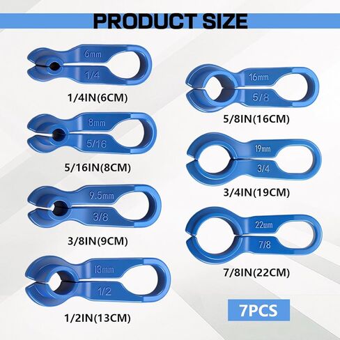 7PCS Fuel Line Disconnect Tool Set, Fuel Filter Removal Tool, AC Line Removal Release Tool, 1/4 5/16 3/8 1/2 5/8 3/4 7/8 Inch Quick Disconnect Kit Compatible with Ford GM Chrysler Mazda in Saudi Arabia