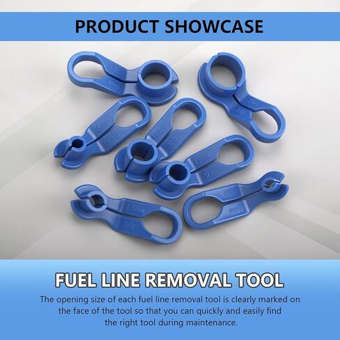 7PCS Fuel Line Disconnect Tool Set, Fuel Filter Removal Tool, AC Line Removal Release Tool, 1/4 5/16 3/8 1/2 5/8 3/4 7/8 Inch Quick Disconnect Kit Compatible with Ford GM Chrysler Mazda in Saudi Arabia