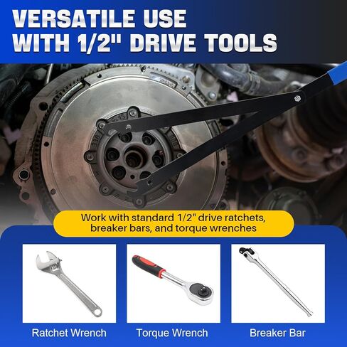 DASBET 15PC Fan Clutch Wrench Set, Heavy Duty Fan Clutch Removal Tool Kit with 22 36 40 47 51 mm Wrenches & Pulley Holder Pins, Compatible with Ford GM Dodge Trucks in Kuwait
