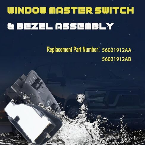 56021912AB Master Power Window Switch & Bezel Assembly Compatible with Dodge Ram 1500 2500 3500 1998-2002, Compatible with Dodge Dakota 1998-2000 Replace# 901-440 DS-1230 56021912AA in Saudi Arabia