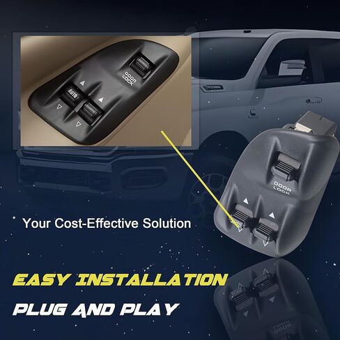 56021912AB Master Power Window Switch & Bezel Assembly Compatible with Dodge Ram 1500 2500 3500 1998-2002, Compatible with Dodge Dakota 1998-2000 Replace# 901-440 DS-1230 56021912AA in Saudi Arabia