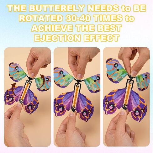 WCHOSOZH Surprise Explosion Gift Box with 4Pcs Flying Butterflies, Exploding Gifts Box with Congratulation Card, Butterflybirthday Surprise Boxes for Birthday Wedding Anniversaries Party Mothers Day(Black) in Saudi Arabia